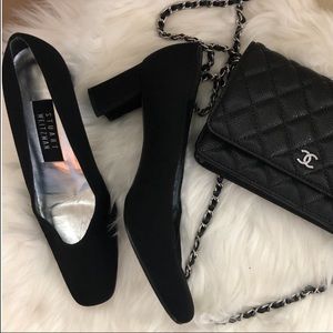 Stuart Weitzman classic nylon black shoes
